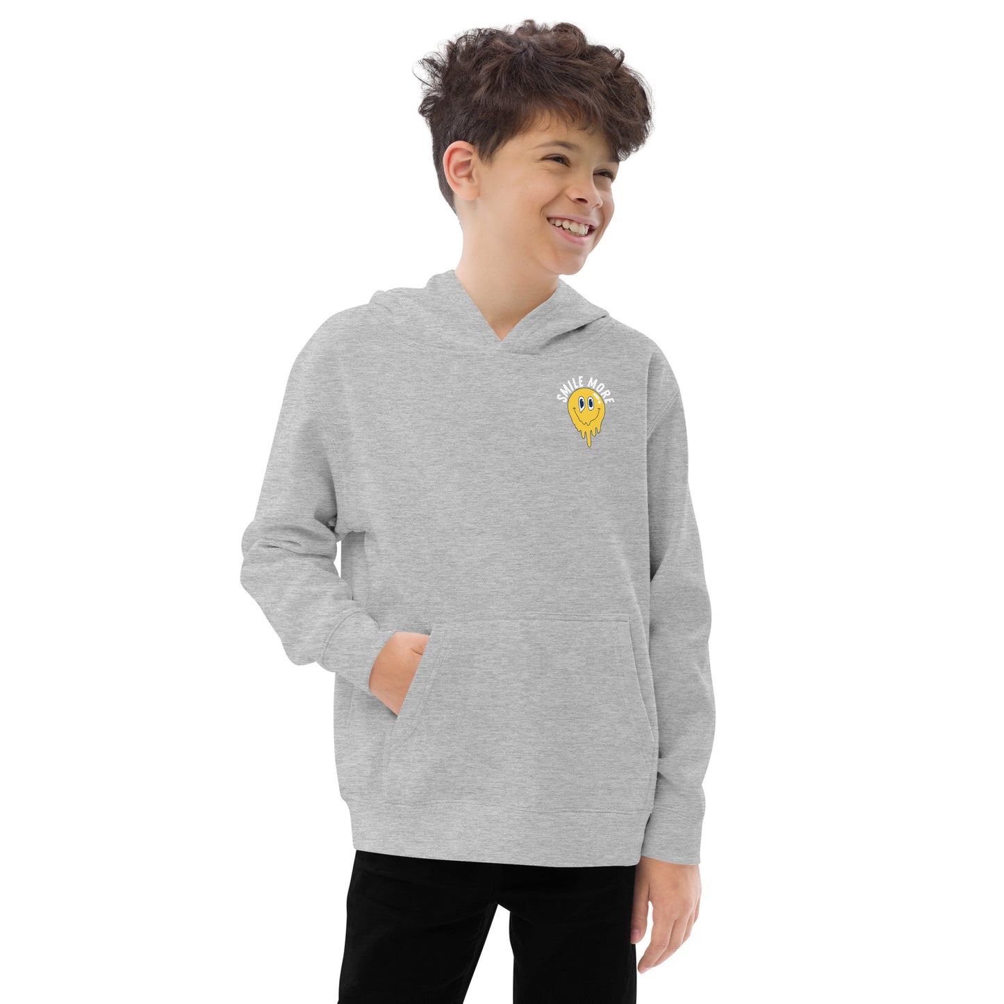 Smile More - Kids fleece hoodie