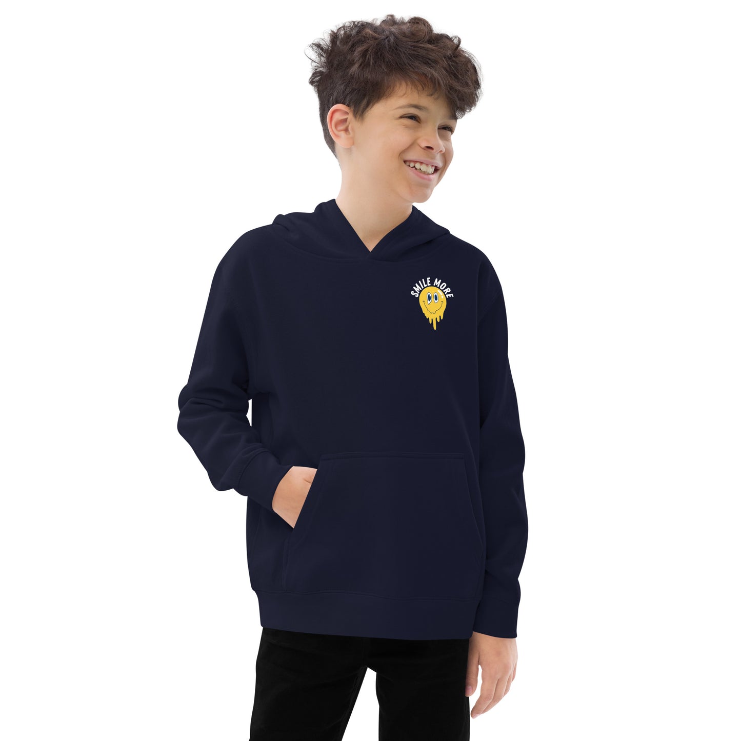 Smile More - Kids fleece hoodie