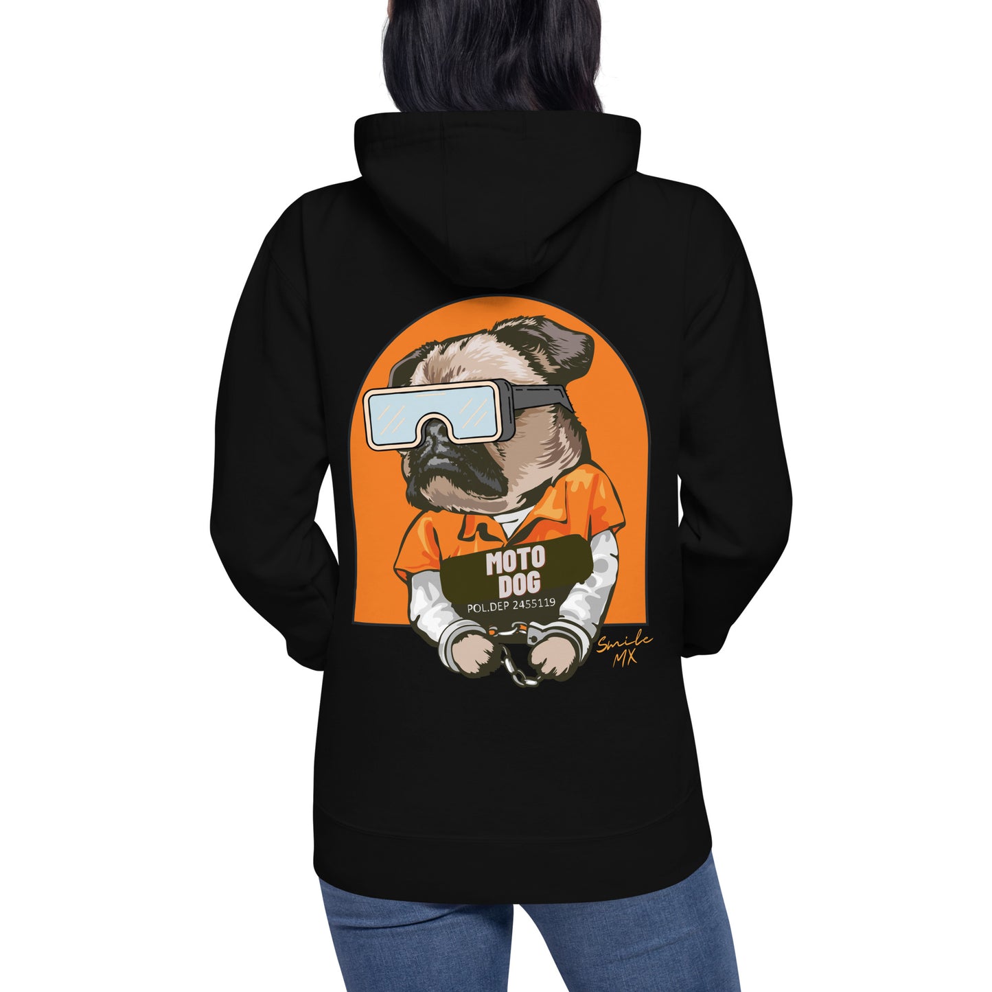 Moto Dog Pug - Unisex Hoodie