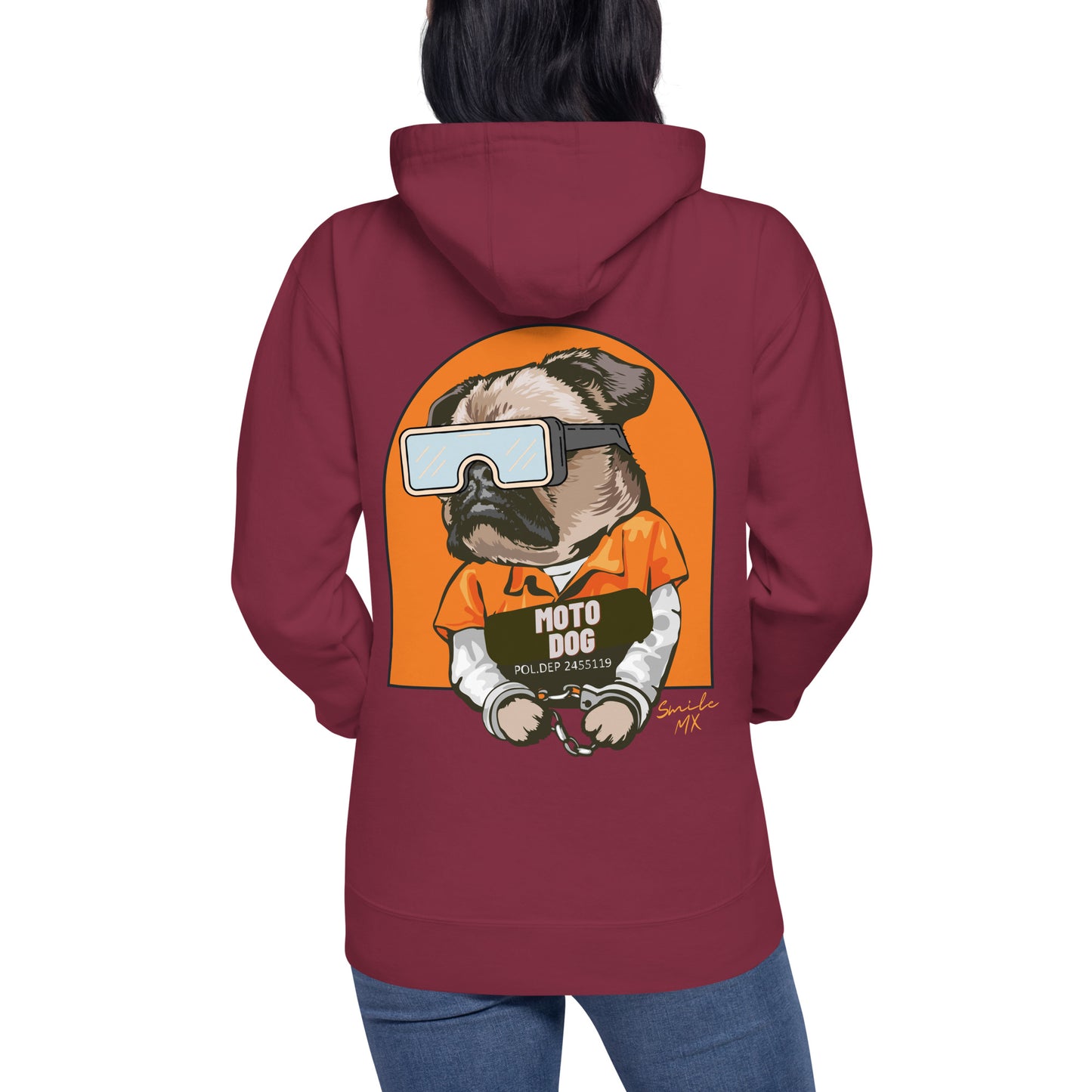 Moto Dog Pug - Unisex Hoodie