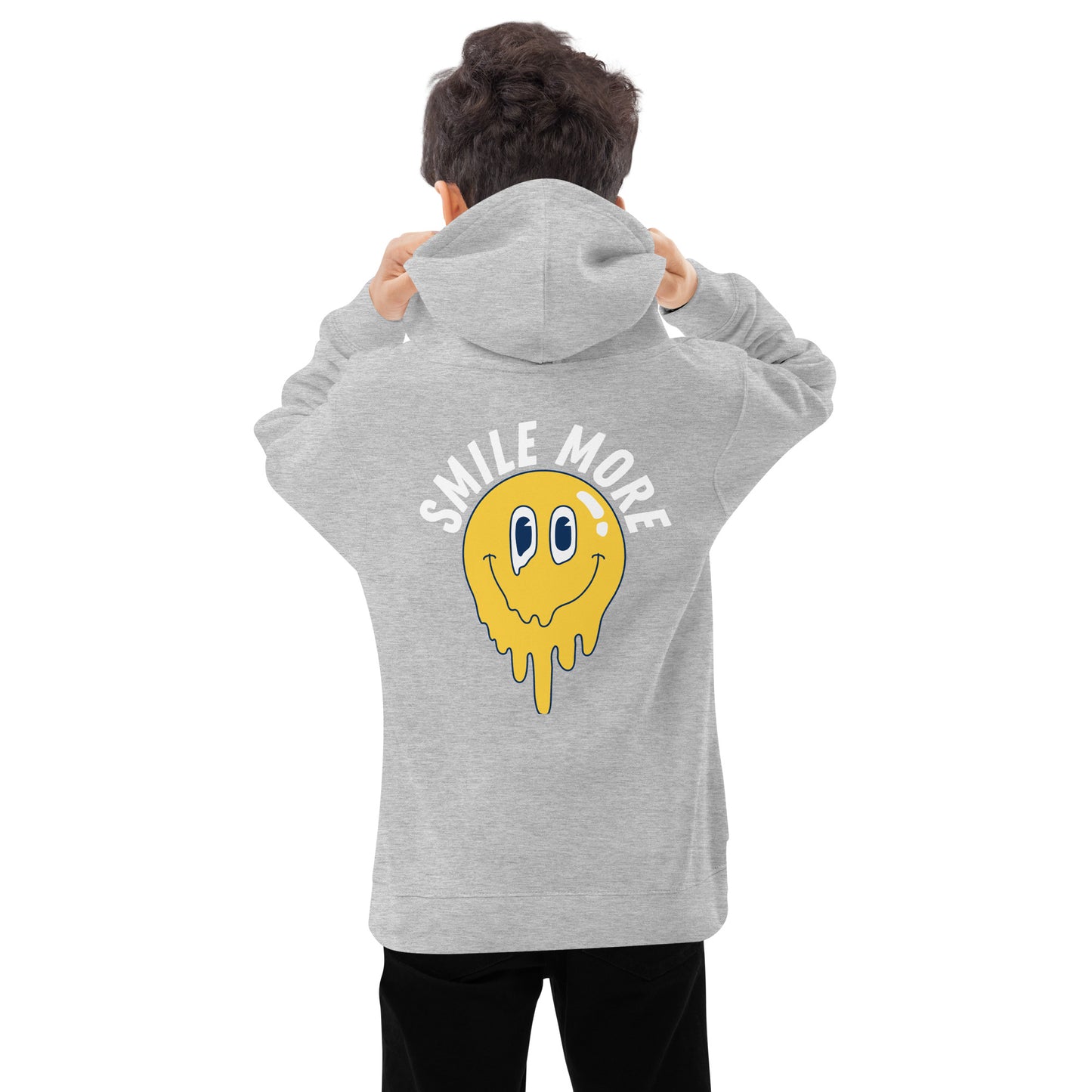 Smile More - Kids fleece hoodie