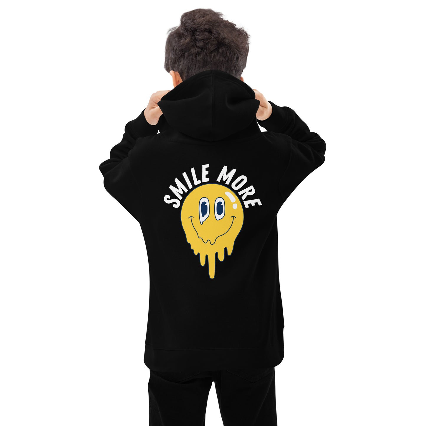 Smile More - Kids fleece hoodie