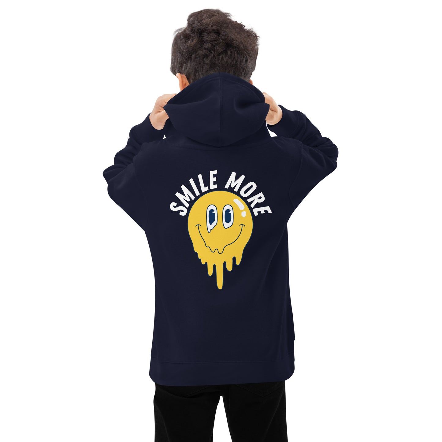 Smile More - Kids fleece hoodie