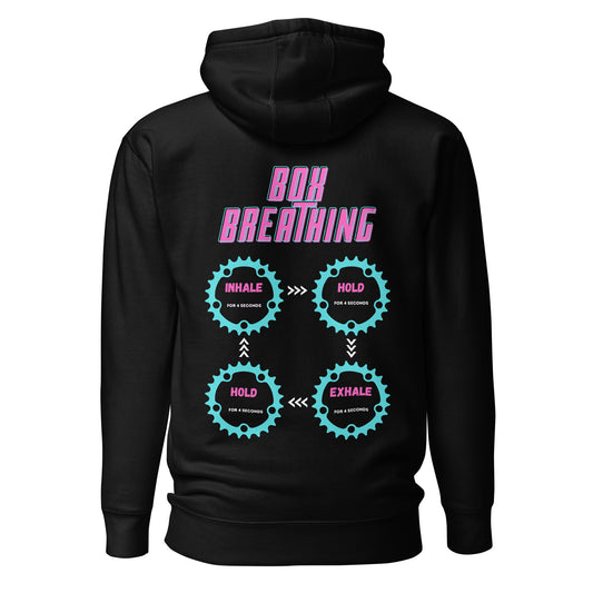 Box Breathing-Pink & Teal Unisex Hoodie