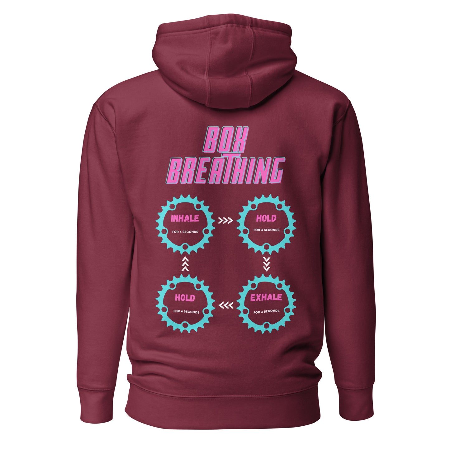 Box Breathing-Pink & Teal Unisex Hoodie