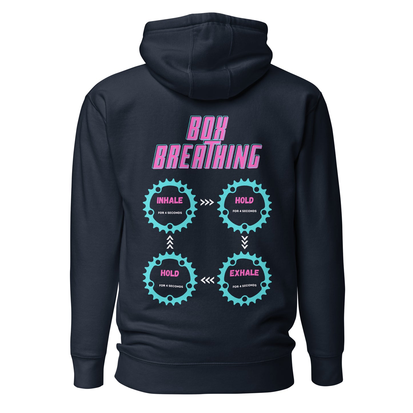 Box Breathing-Pink & Teal Unisex Hoodie